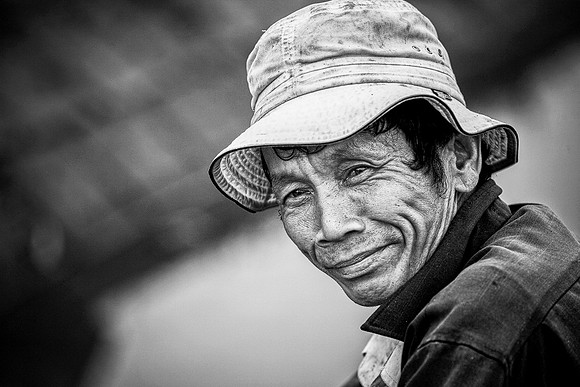 Friendly guy in rice fields