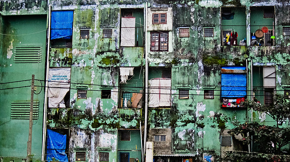 Old washed wall