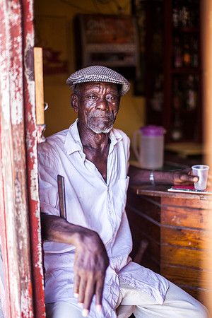Old man in old bar